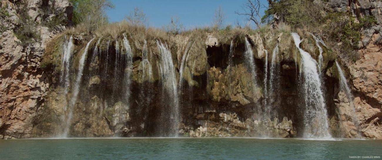 Image taken by guests on a boat tour of the waterfalls on Lake Buchanan in the Texas Hill Country