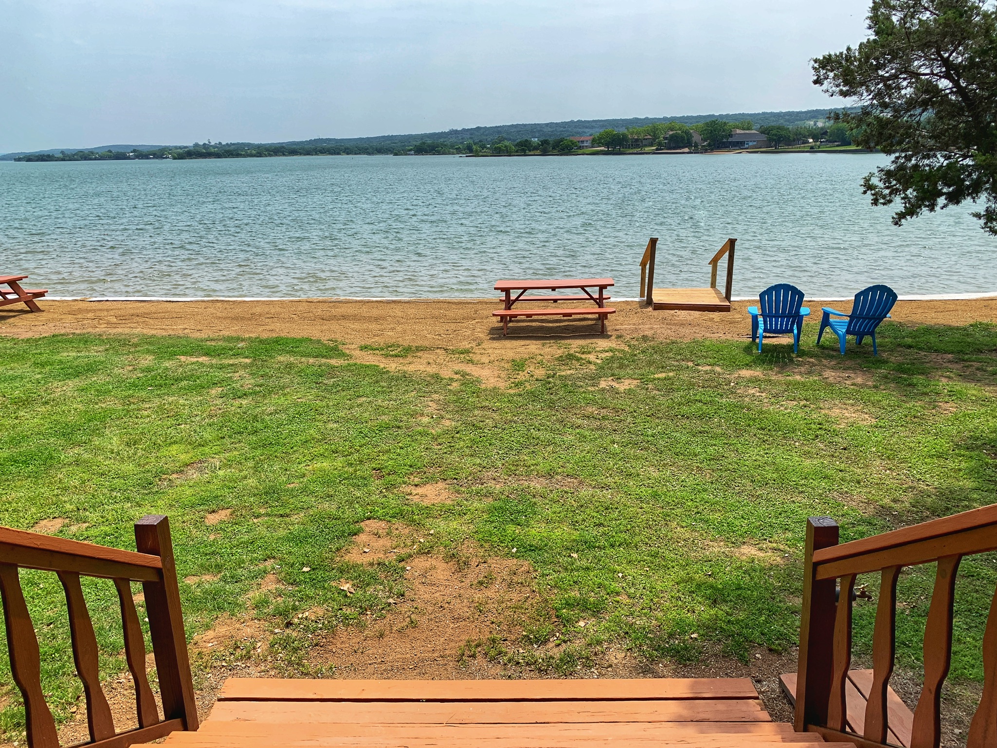 Image of lake view from porch of lake cabin 1