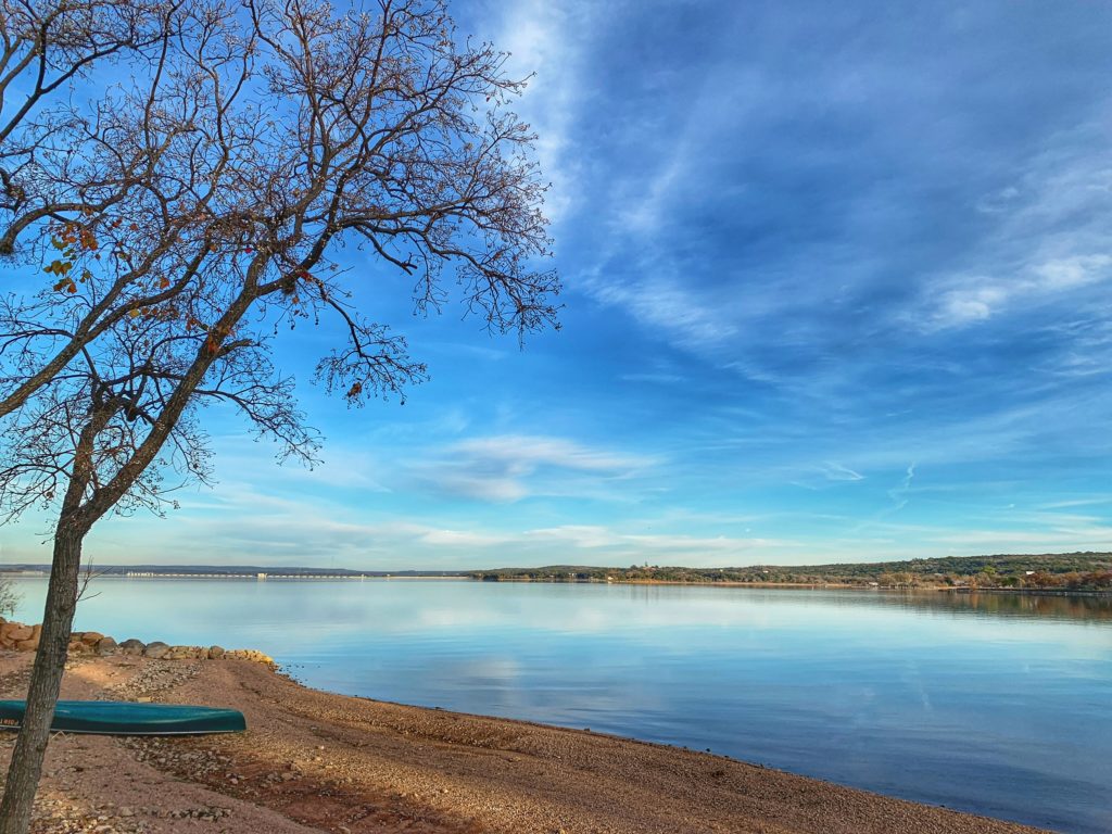 Image of Lake Buchanan taken from our shoreline at Willow Point!